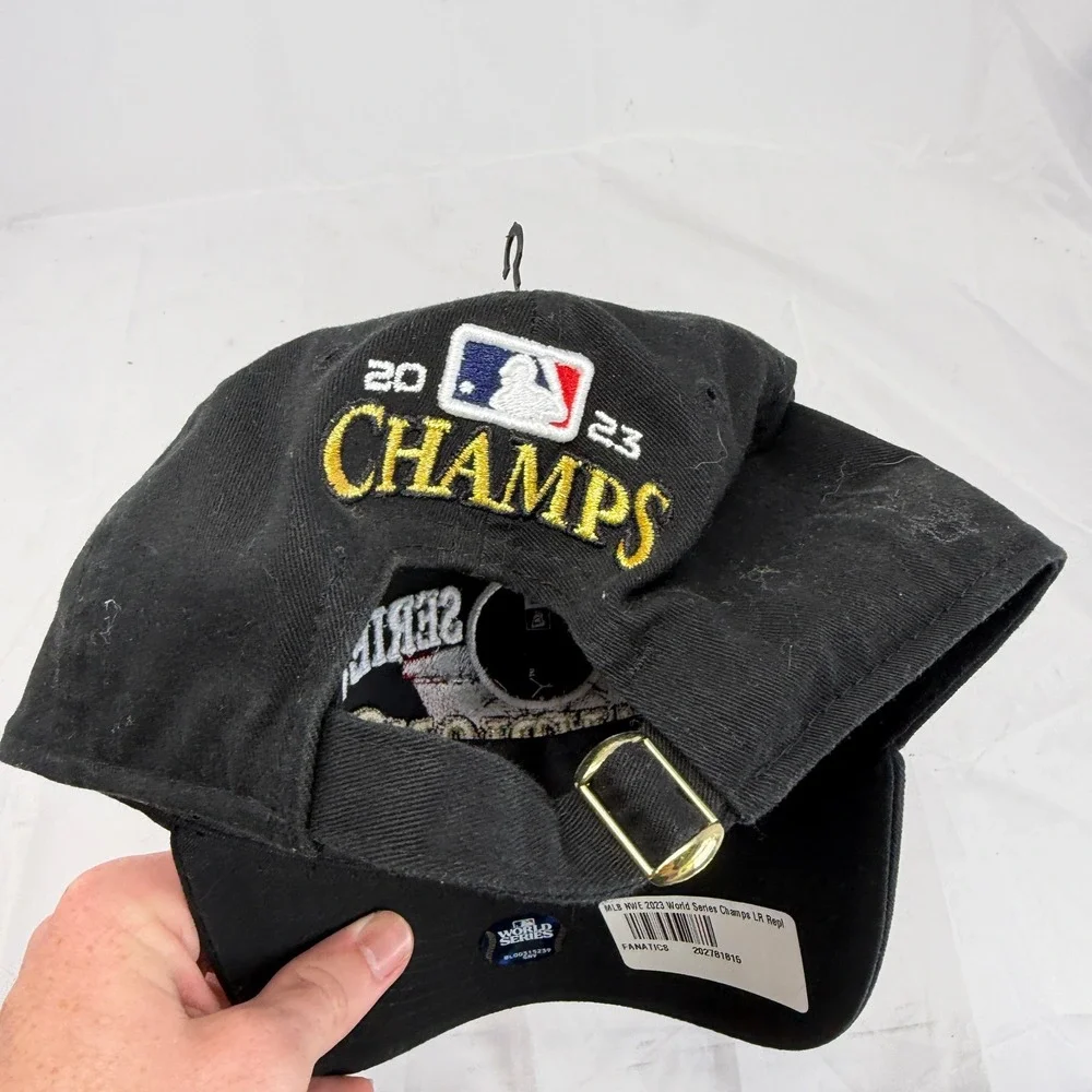 New Era Texas Rangers 2023 World Series Champions 9TWENTY Adjustable Hat Black